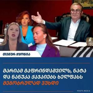 "რაც იქ ეწერა და ავიღე არა იმიტომ, რომ ტყუილია, არამედ იმიტომ, რომ ჩემი საქმე ეს არაა.”