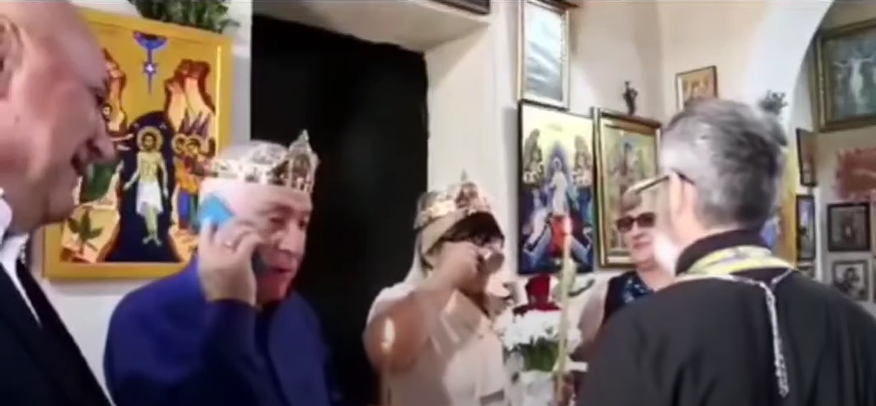 "საუკუნის კურიოზია, ცალკე ნეფის და ცალკე პატარძლის მხრივ" - ჯვრისწერაზე გადაღებული ვიდეო ვირუსულად გავრცელდა